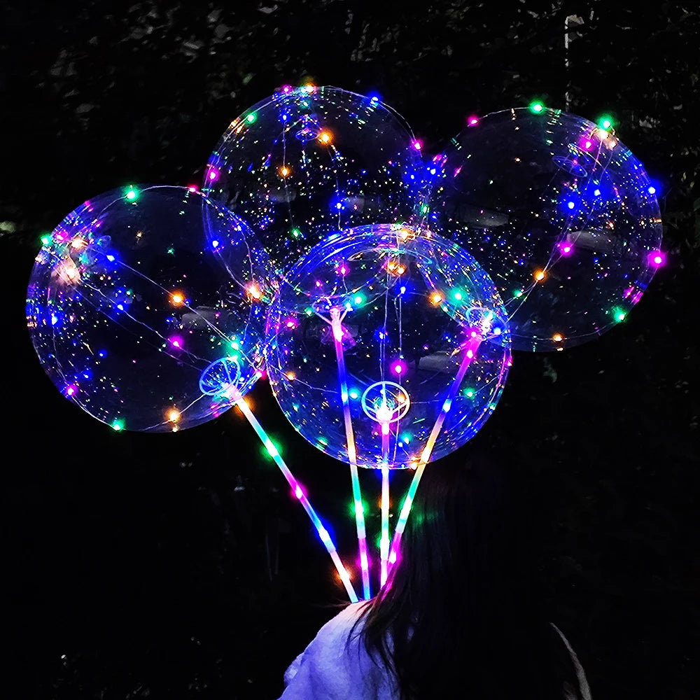 イベント・バルーン装飾 | 多色LED光るクリアバルーン |  5/10/15/20個セット