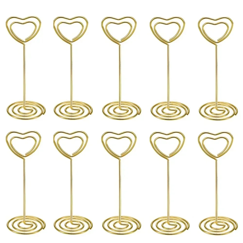 イベント・結婚式装飾|ハート型テーブル番号ホルダー10個セット