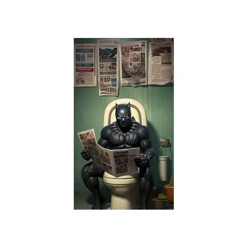 イベント・ハロウィングッズ|スーパーヒーロー トイレ読書ポスター