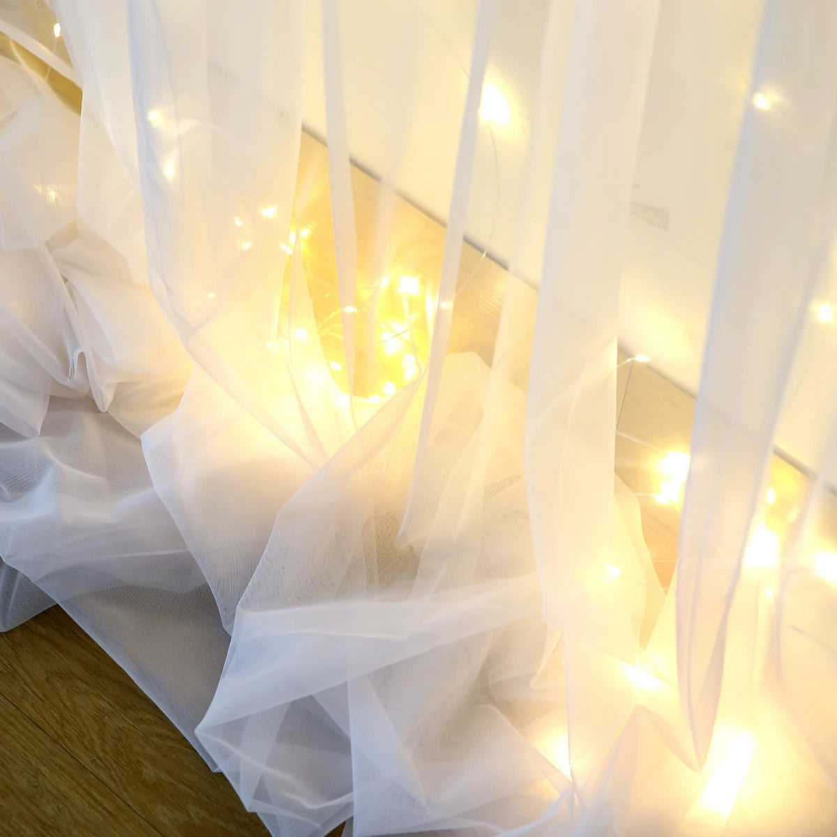 パーティー・インテリア装飾 カーテン+ライトセット 結婚式・イベント用