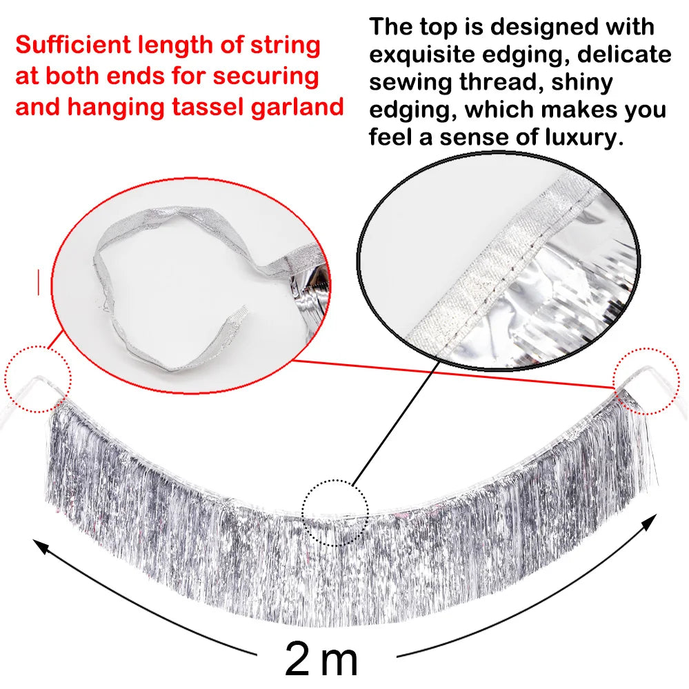 クリスマスガーランド|イベント・クリスマス装飾|プレミアムホイルガーランド2M 4層デコレーション