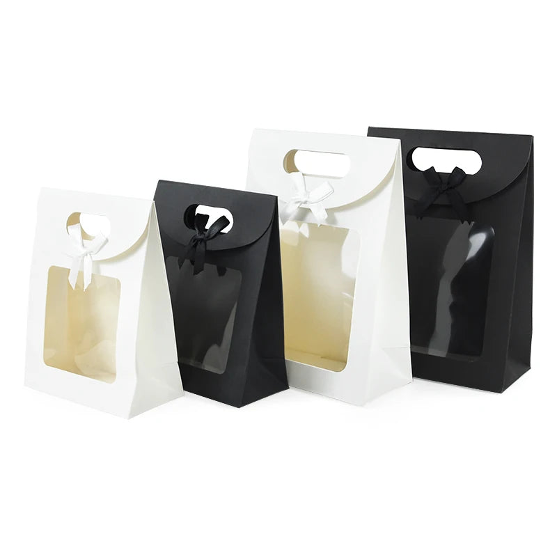 |ノベルティ用品 | 窓付きモノトーンギフトバッグ 5個セット