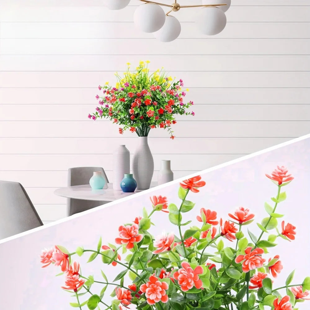 パーティー・ガーデン装飾|屋外用UV耐性カラー造花セット