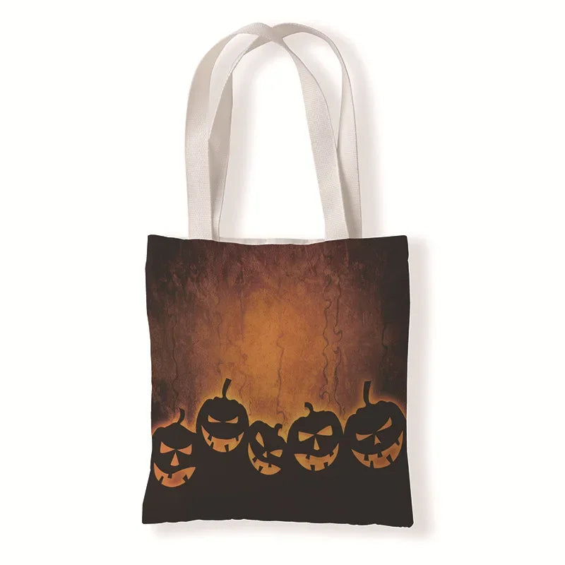 ハロウィングッズ|ハロウィンパンプキンキャンバストートバッグ