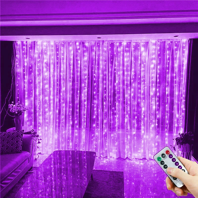 イベント・クリスマス装飾|LEDカーテンライト USB接続(幅3M/6M) 多彩なカラー