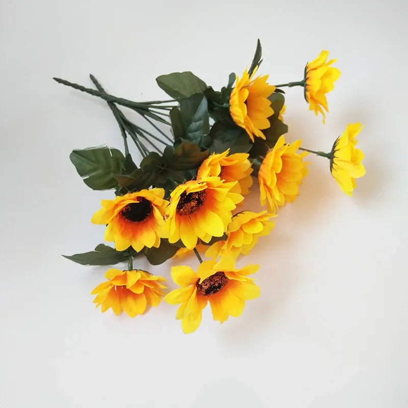 人工ひまわりブーケ・シルクフラワー・デイジー・DIY