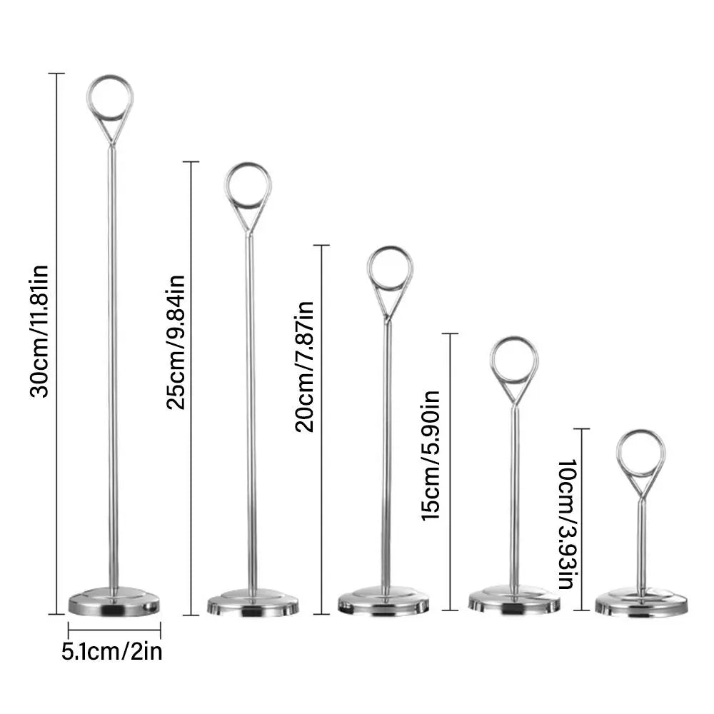 イベント・結婚式装飾|ステンレス製ラウンドフォトクリップホルダー