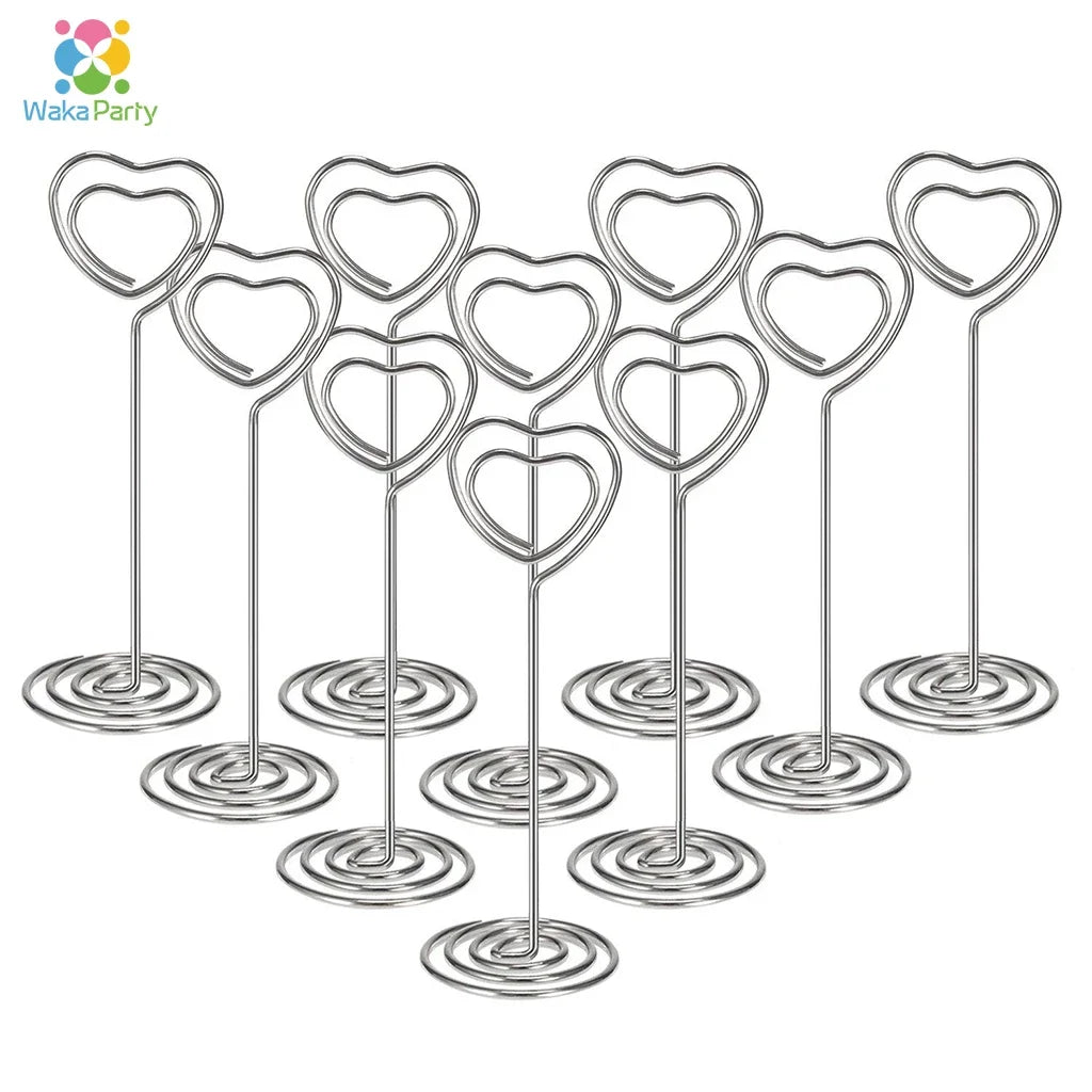 イベント・結婚式装飾|ハート型テーブル番号ホルダー10個セット