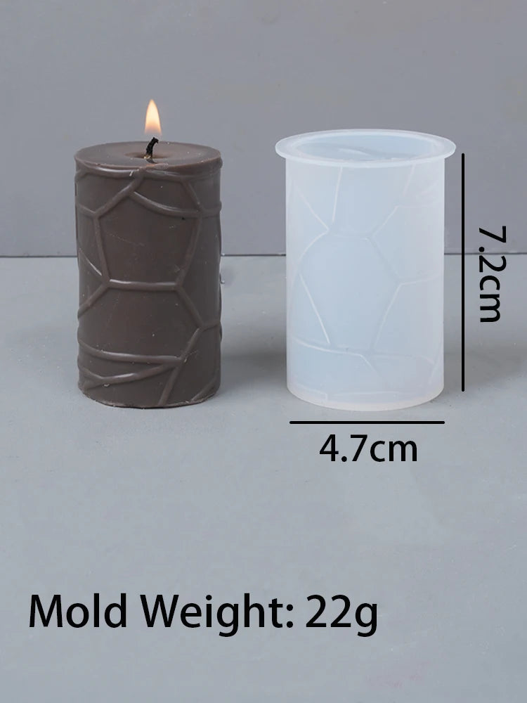 クラフト・DIY用|ハンドメイドキャンドル用 3D幾何学模様型