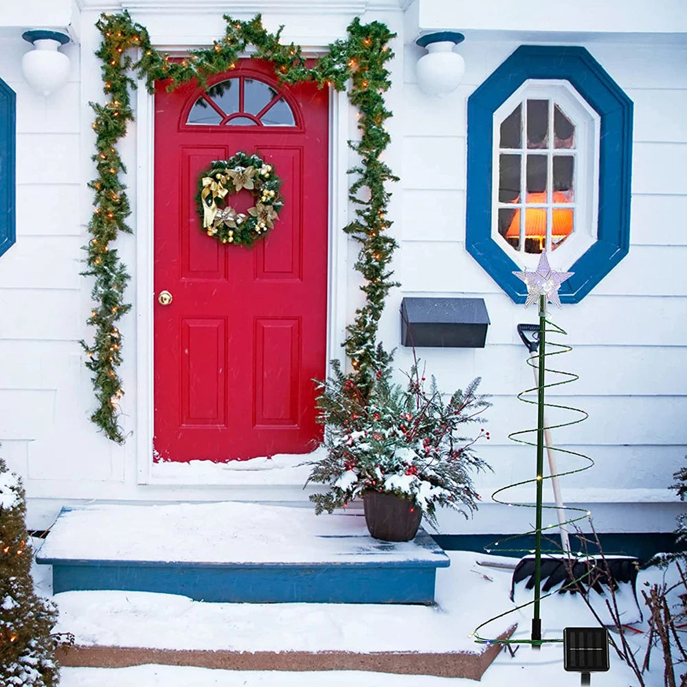 ソーラーライト|イベント・クリスマス装飾|ソーラー式クリスマスツリー型ガーデンライトセット