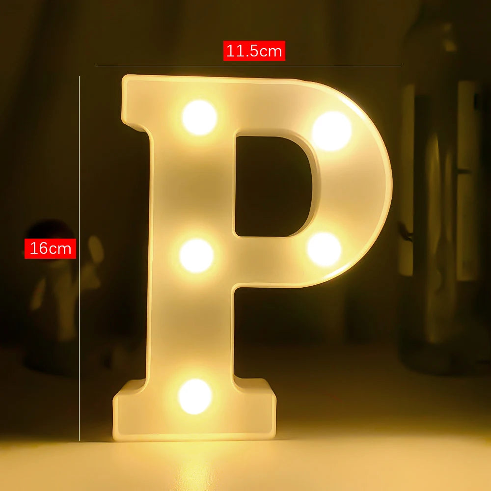 LEDナイトライト 【アルファベット・数字型】(乾電池式)