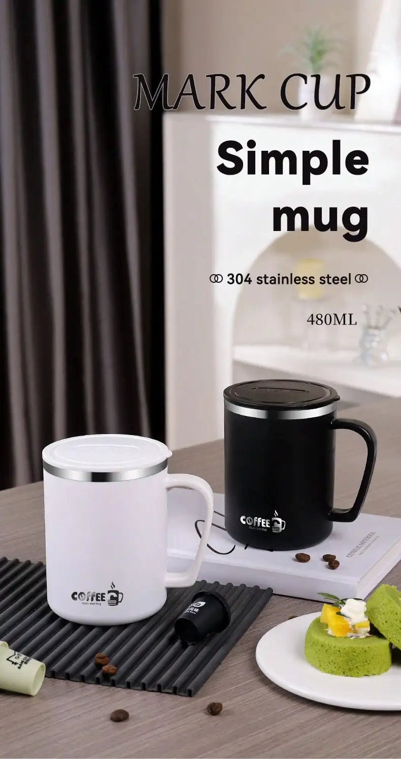 |イベント・ノベルティ用品 | 二重断熱フタ付きステンレスマグカップ | 480ml