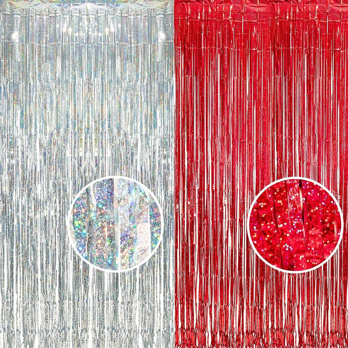 イベント・パーティーグッズ|ホイルフリンジカーテン6枚セット