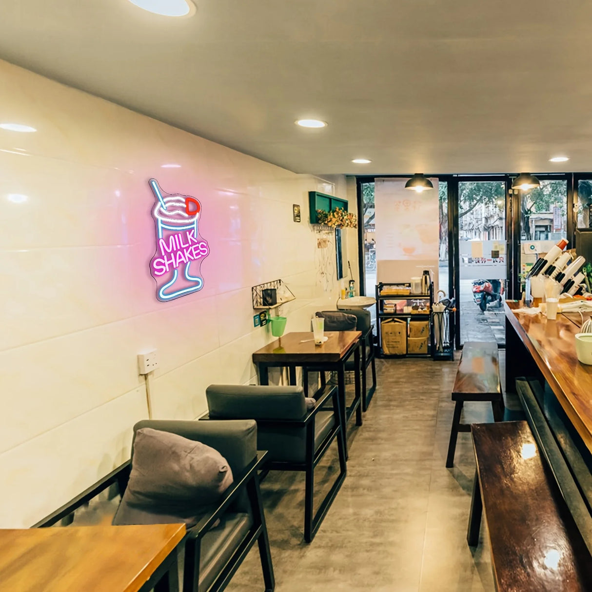 ミルクシェイク ワンダーランド ネオンサイン(ネオン看板)ライト