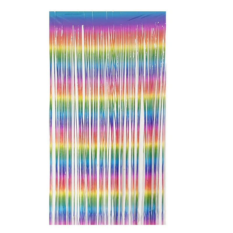 パーティー・インテリア用装飾 オーロラ・レインボーカラーカーテン 長さ1M/2M/3M