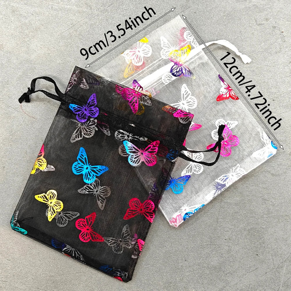 |イベント・ノベルティ用品 | レインボーバタフライ巾着ギフトバッグセット |9x12cm/10x15cm