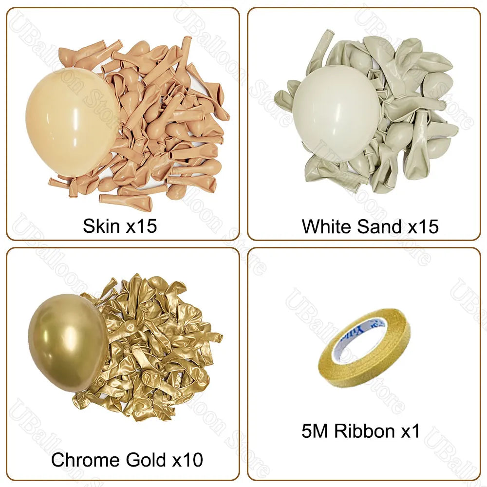 イベント・バルーン装飾 | メタリック&アースカラーバルーンセット | 40個