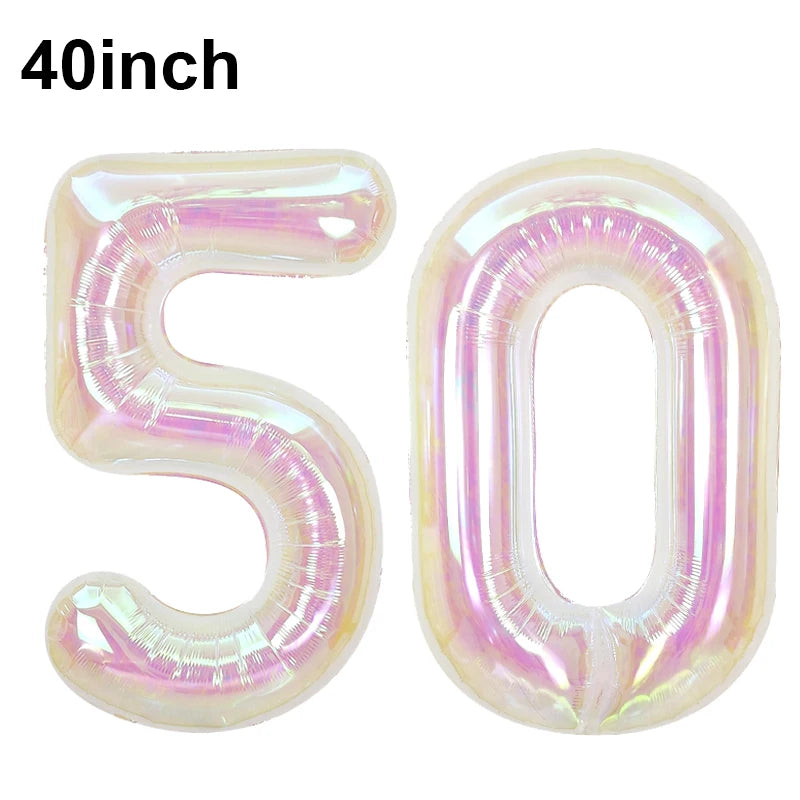 バルーン装飾 数字 レインボーカラーバルーン 誕生日パーティー用