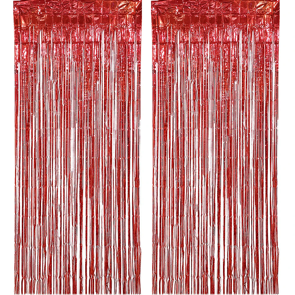 パーティー・インテリア用装飾 キラキラ!ホイル素材カーテン 再利用可能