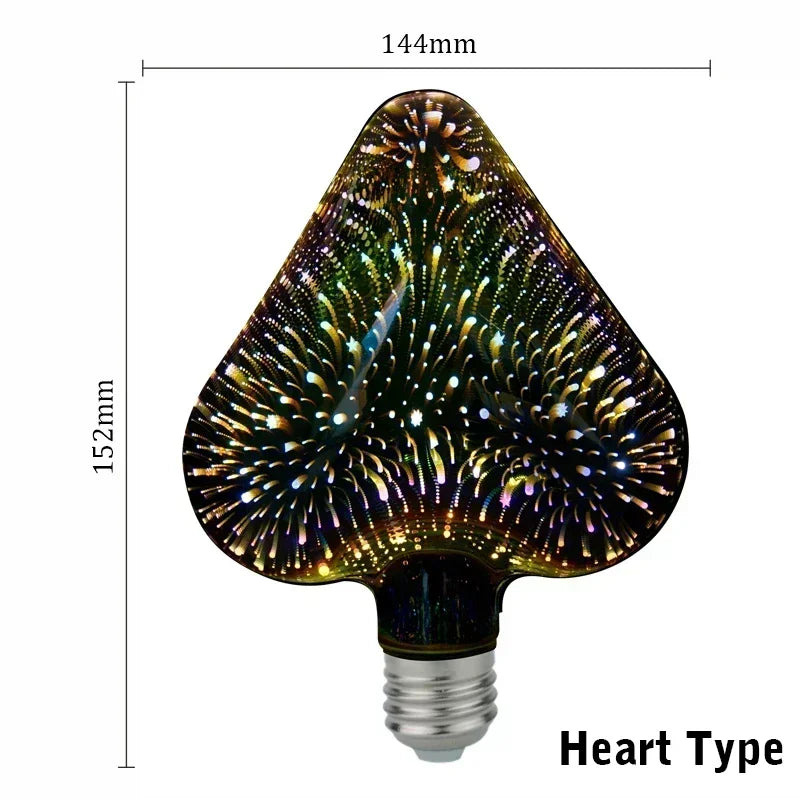 【E27 LEDエジソン電球】カラフルなバブル型ヴィンテージデザイン