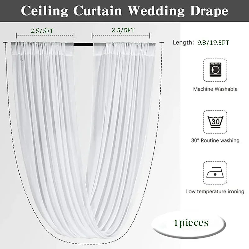 ウェディング用シフォンカーテン天井ドレープ