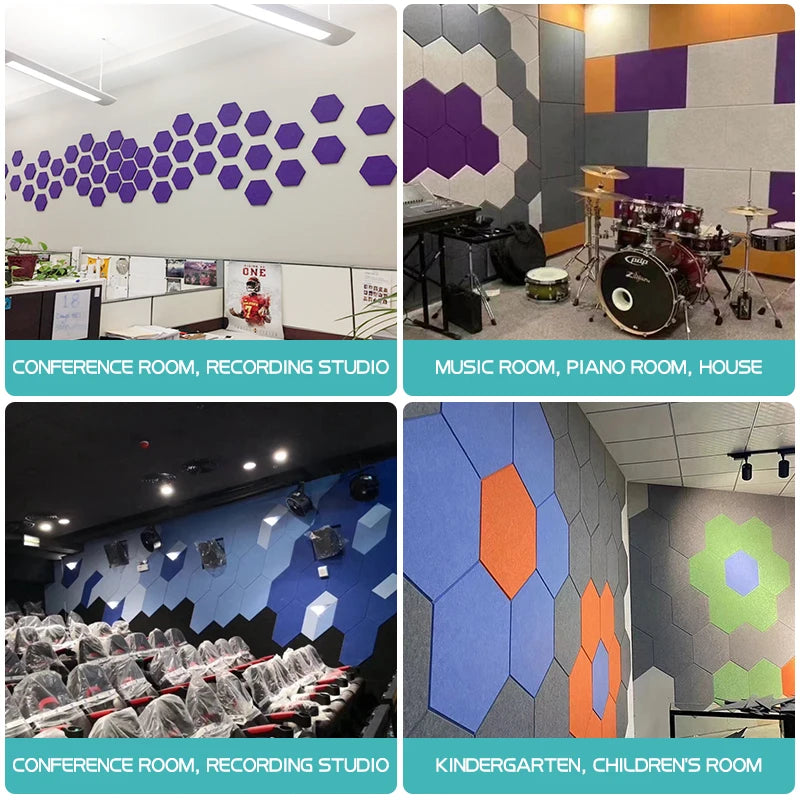 DIY用 3D防音・インテリア用ステッカー 大/小 6pcs カラフル防音タイル