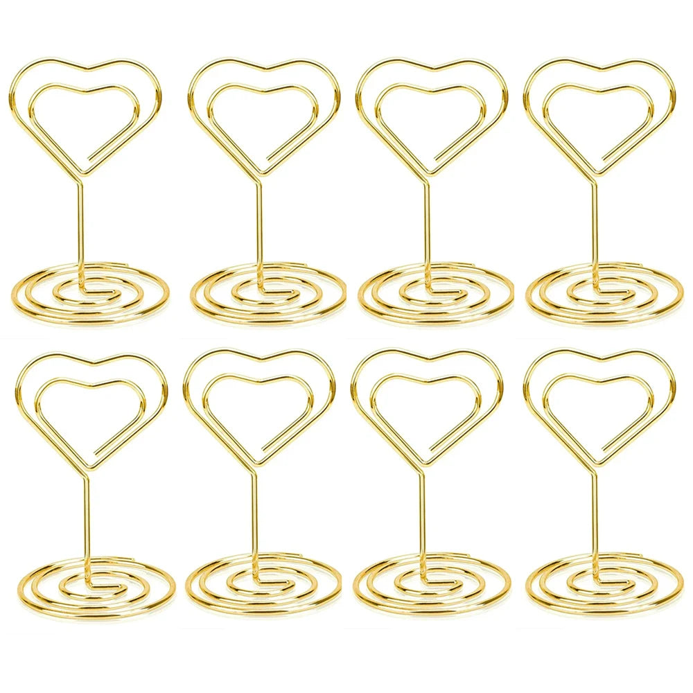 イベント・結婚式装飾|ハート型金属製プレースカードホルダー20個