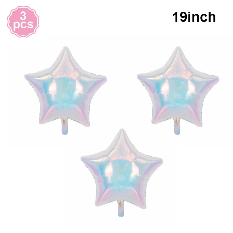 【イベント用装飾】スター&ハートバルーン(オーロラカラー)