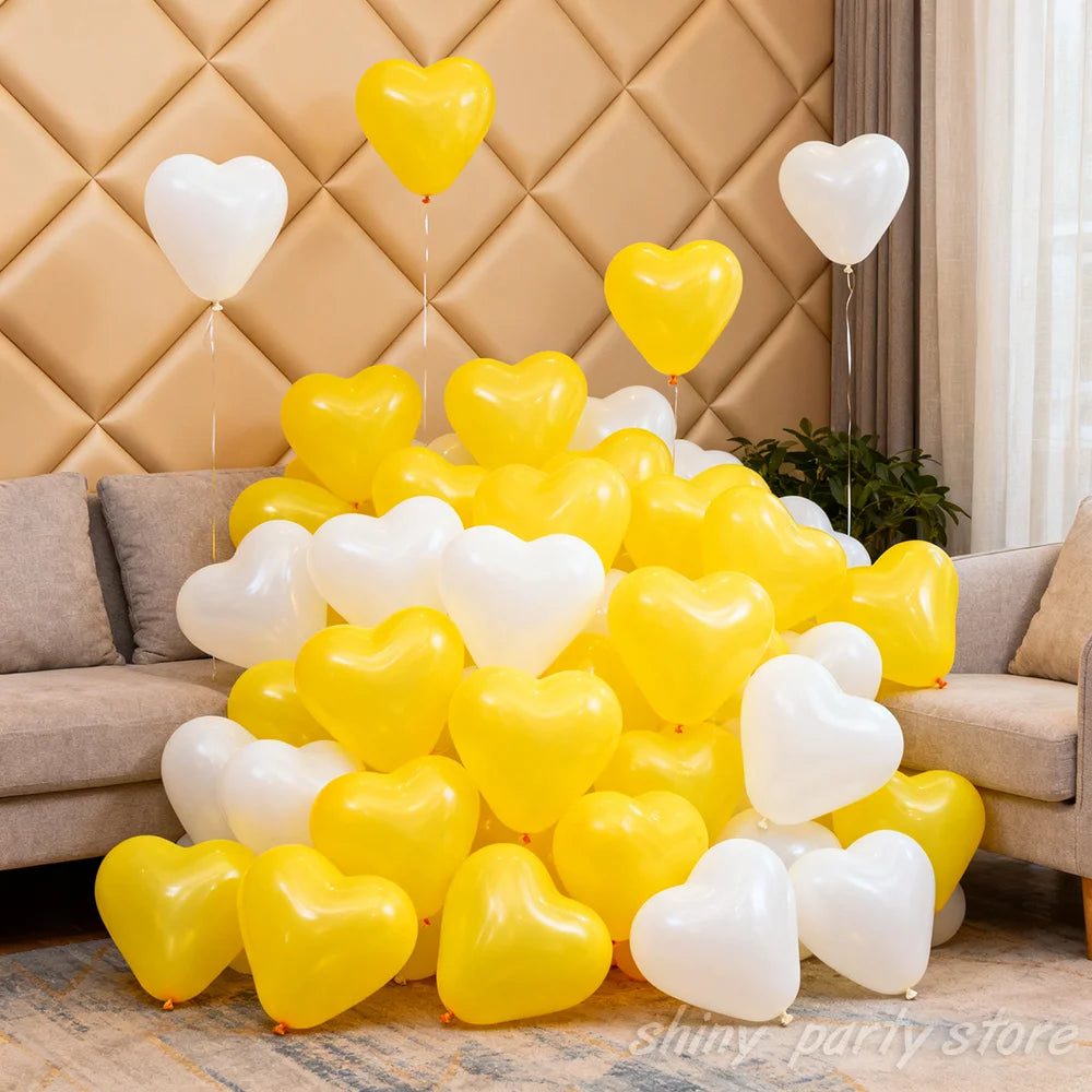 ハート型ラテックスバルーン 10/20/50個セット