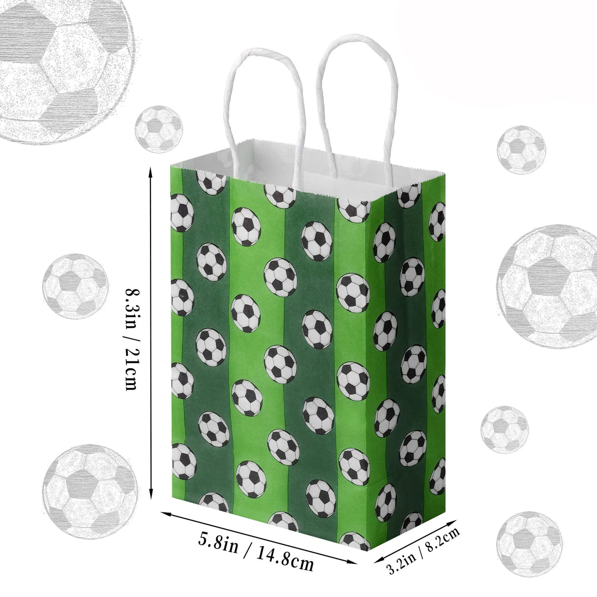 |ノベルティ用品 | サッカーボール柄ギフトバッグセット | W14.8×H21×D8.2c