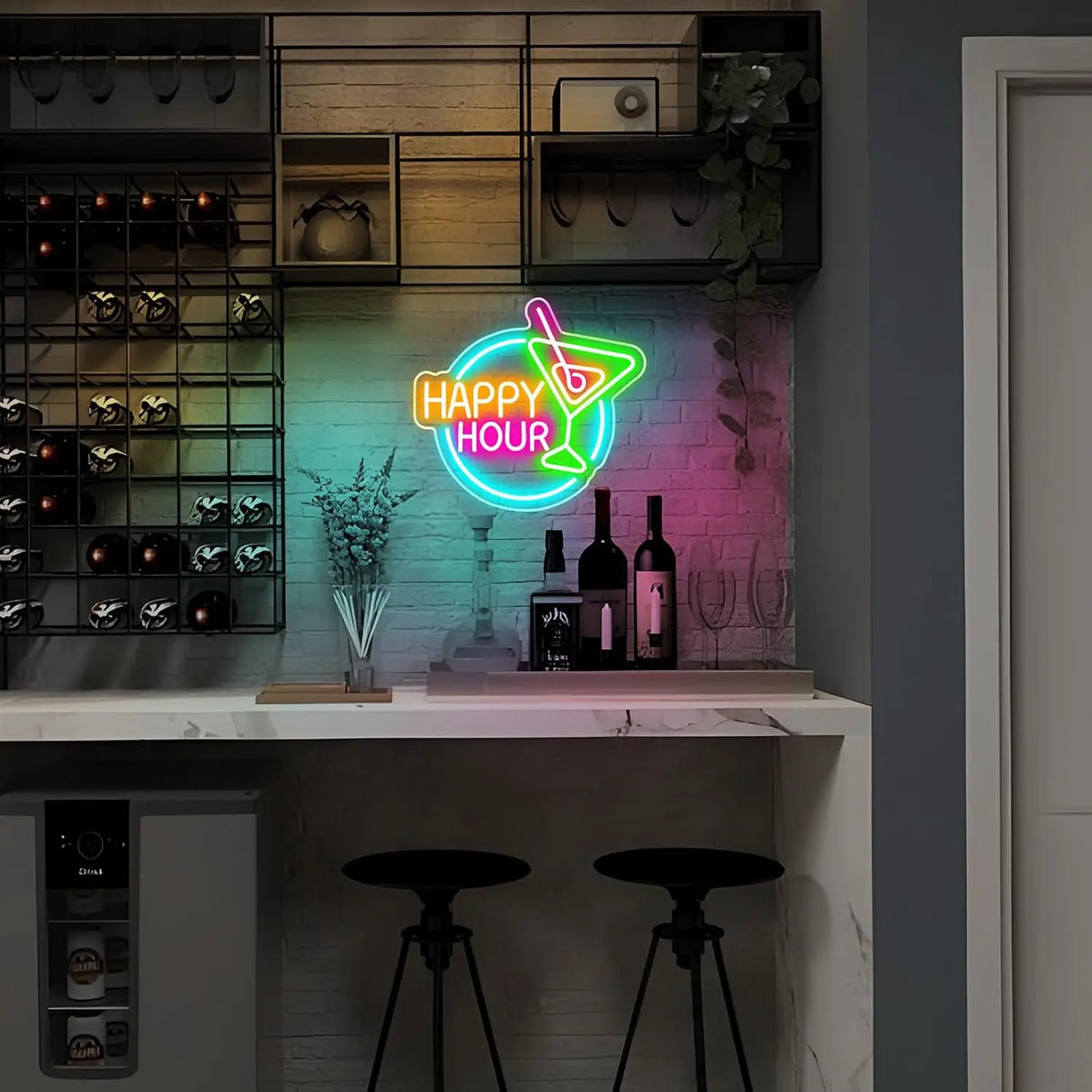 HAPPY HOUR LEDネオンサイン(ネオン看板) 調光可能