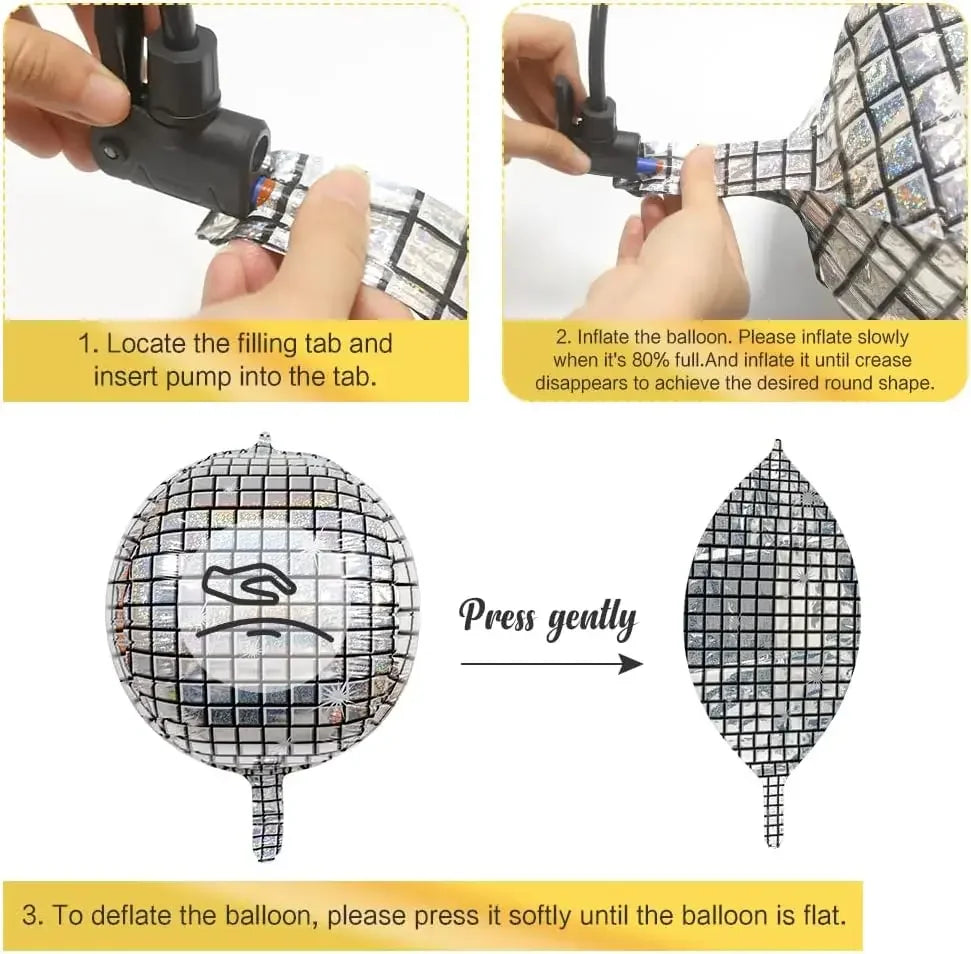 シルバーディスコホイルバルーンセット