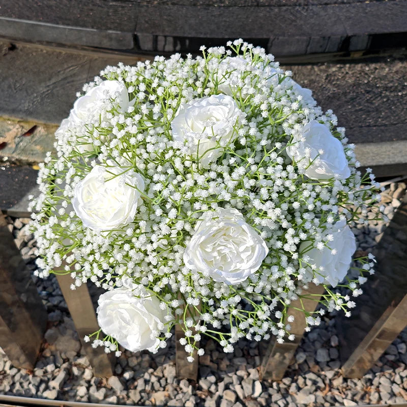 パーティー・ガーデン装飾|屋外用シルクフラワーボールアレンジメント