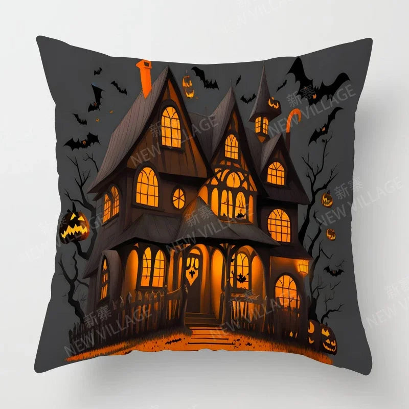 イベント・ハロウィングッズ|植物プリント装飾クッションカバー