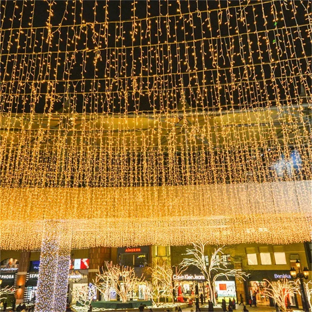 カーテンライト|イベント・クリスマス装飾|LED滝カーテンライト クリスマスデコレーション(幅4M)