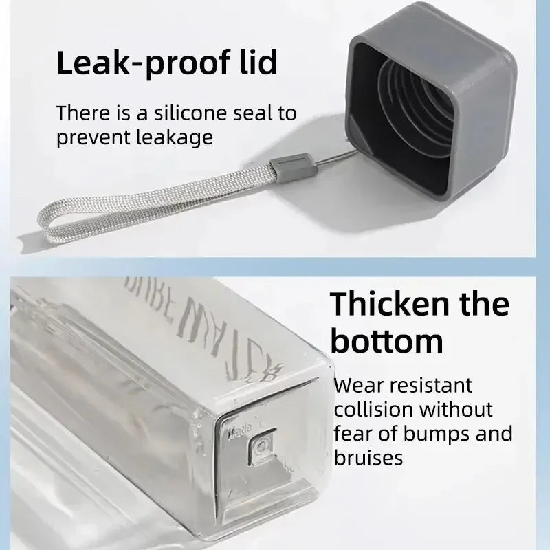 |イベント・ノベルティ用品 |ポータブル透明スクエアボトル | 500ml