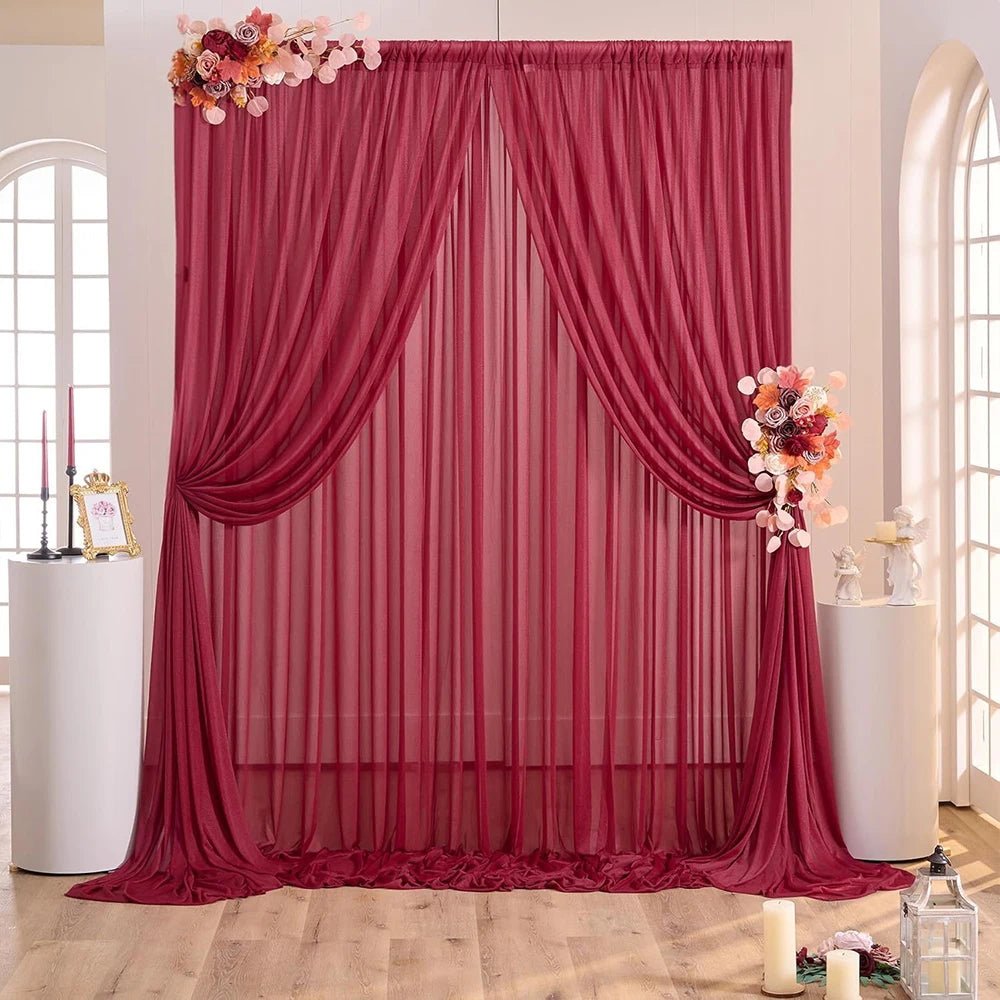 シアーチュールバックドロップカーテン