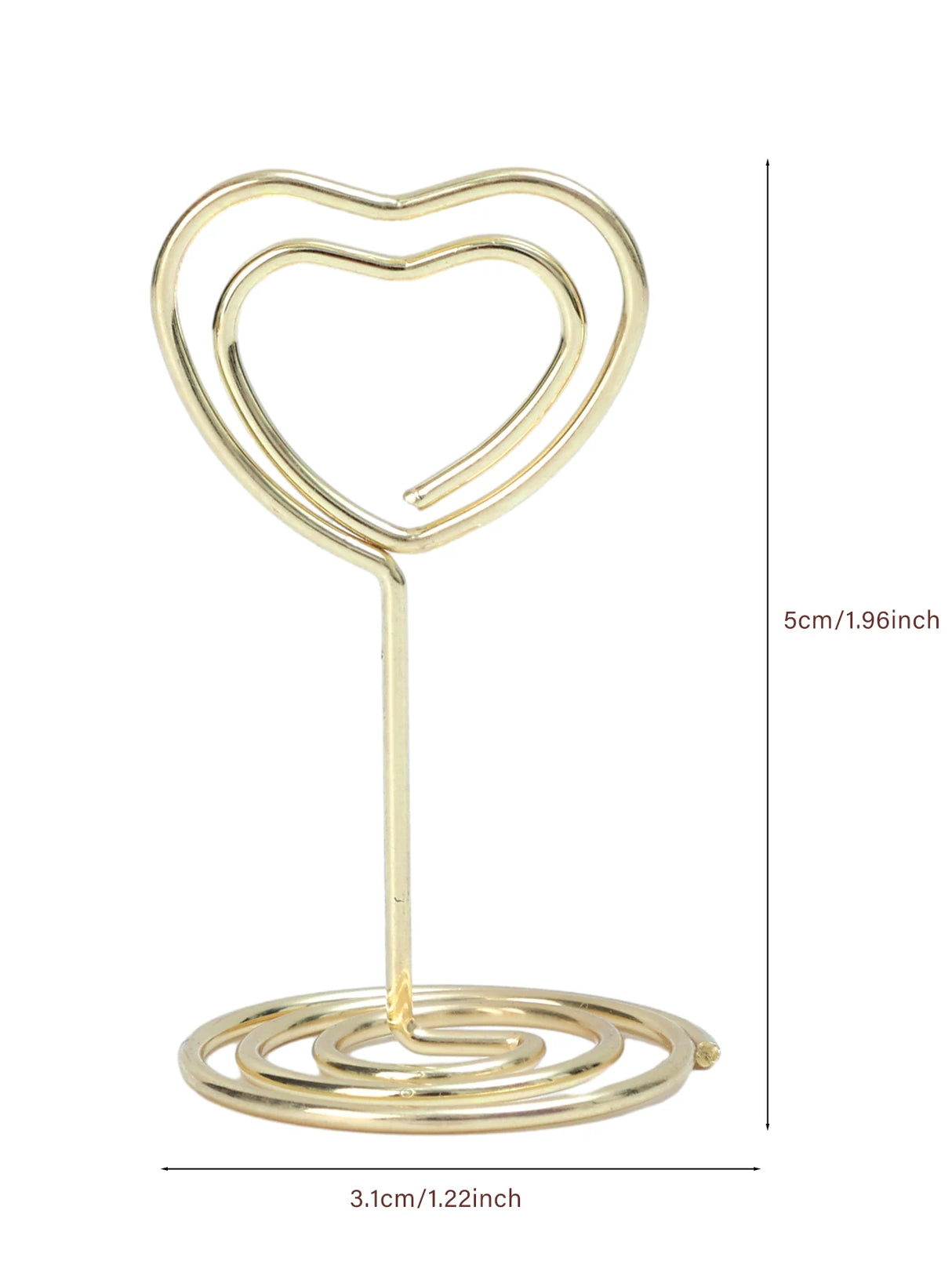 イベント・結婚式装飾|ハート型金属製プレースカードホルダー20個
