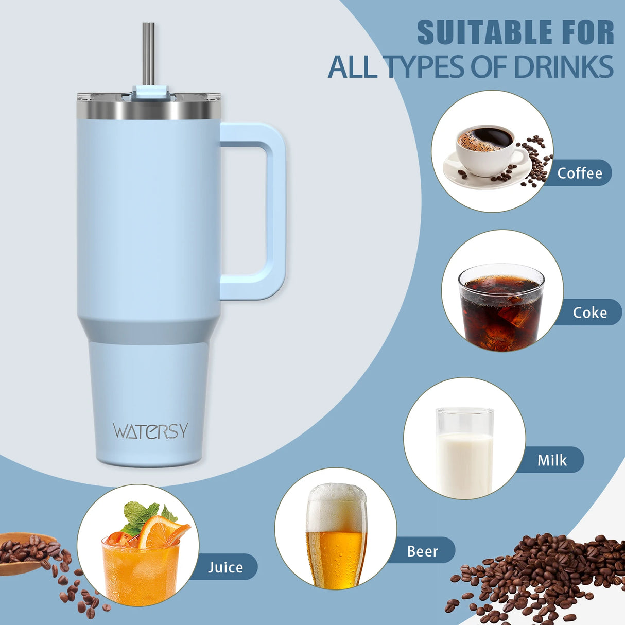 |イベント・ノベルティ用品 | 大容量断熱ストロー付タンブラー | 891ml | 1182ml