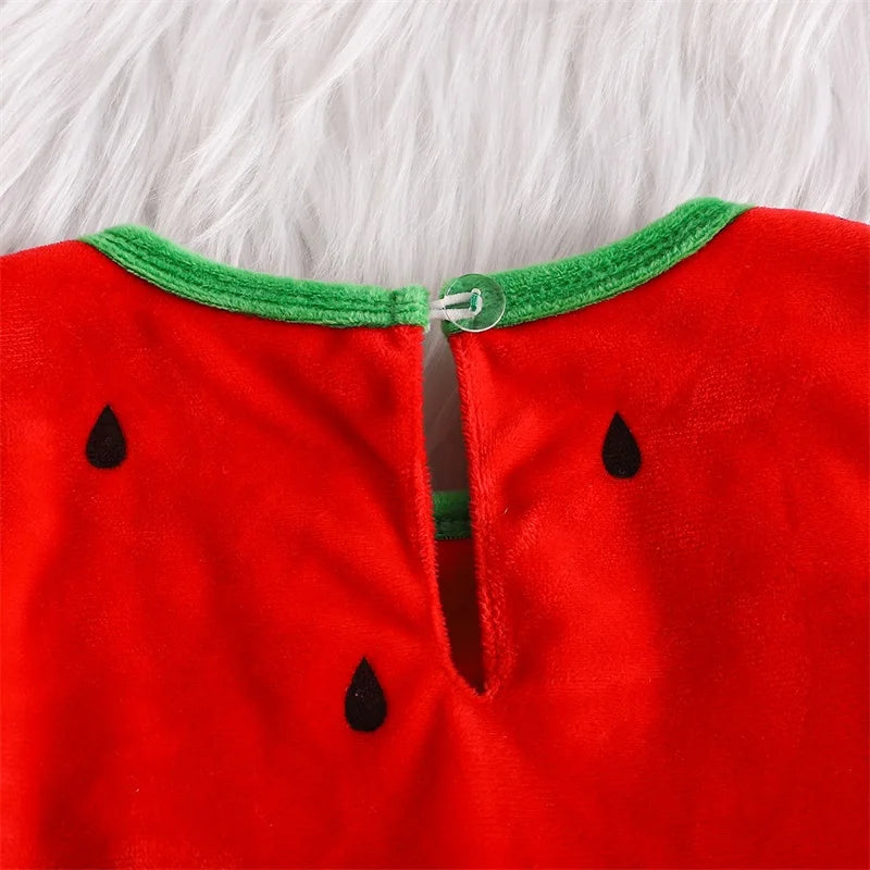 イベント・ハロウィングッズ|イチゴ着ぐるみ風ロンパースセット(6〜24ヶ月)