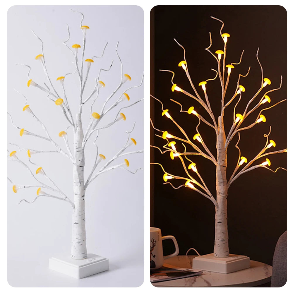 モチーフライト|イベント・パーティー装飾|白樺デザインLEDツリーランプ USB/電池式(高さ60cm)