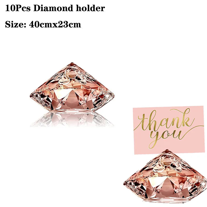 イベント・結婚式装飾|プレースカードホルダー10個セット 天然木製 ダイヤモンド型