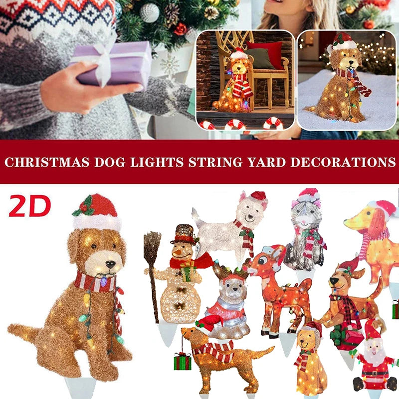 イベント・クリスマス装飾|LEDアクリルプレート型イルミネーション アニマル サンタクロース