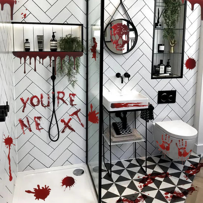 イベント・ハロウィングッズ|血痕ウォールステッカーセット