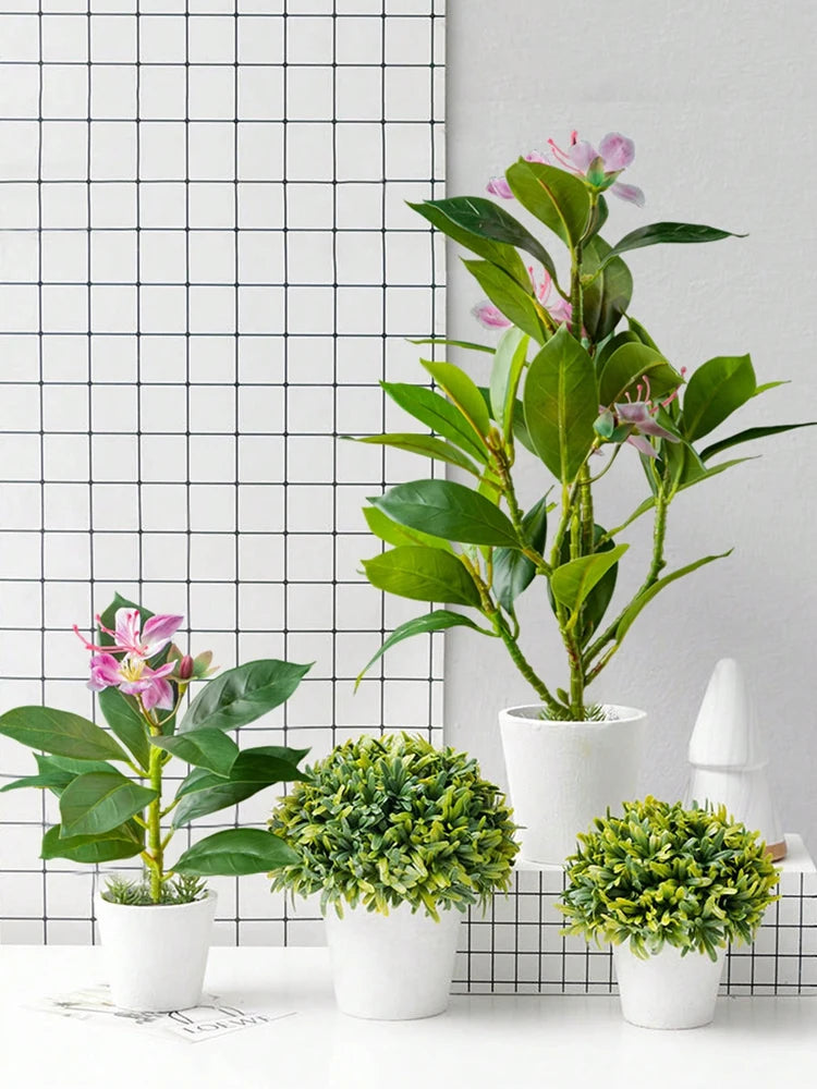 21~40cm・人工ツツジ・フェイクゴムの木・トロピカルヤシの葉