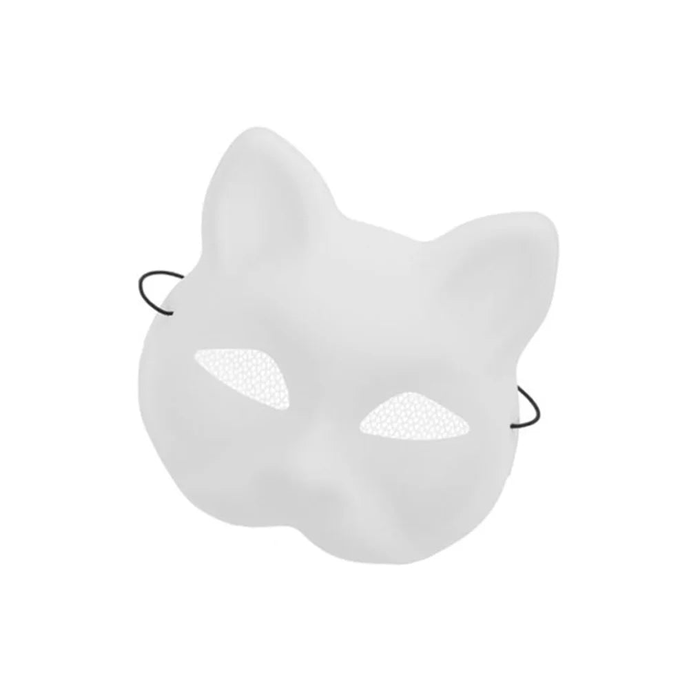 イベント装飾・ハロウィングッズ|ペイントにもぴったり!白猫型お面