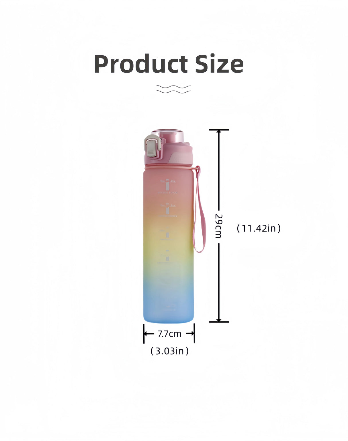 |イベント・ノベルティ用品 | タイムマーカー付きグラデーションウォーターボトル | 1000ml