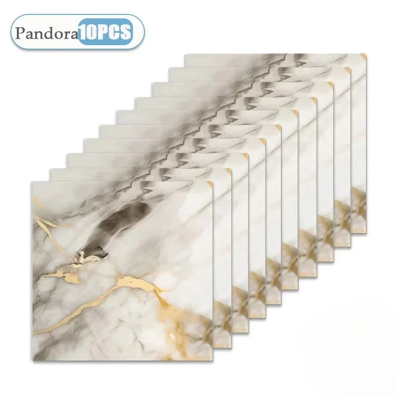 DIY用 マーブル柄タイル風 ステッカー 10枚入~50枚入 大容量