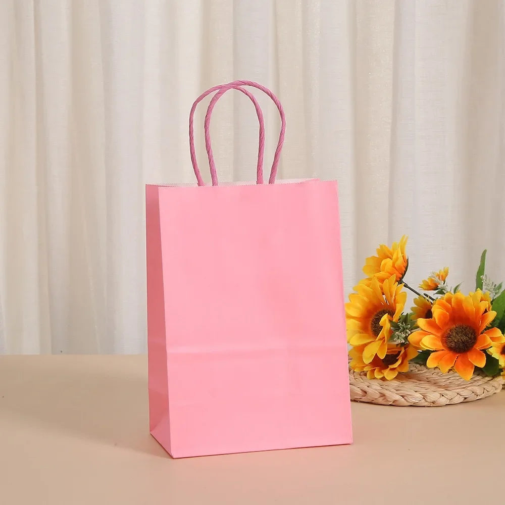 |ノベルティ用品 | ハンドル付きクラフト紙ギフトバッグ 50個セット
