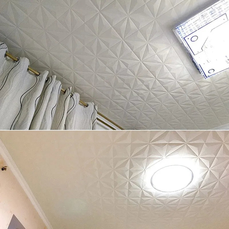 DIY用 3D幾何学柄タイル風ステッカー 5pcs/10pcs/20pcs XPEフォーム素材